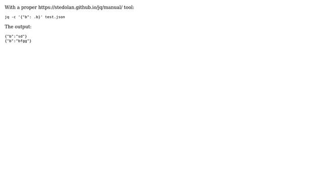 Unix & Linux: Command to keep only a portion of JSON data from each line? (4 Solutions!!) смотреть онлайн