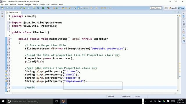 JAVA: How to make JDBC Application as Flexible With Properties File смотреть онлайн