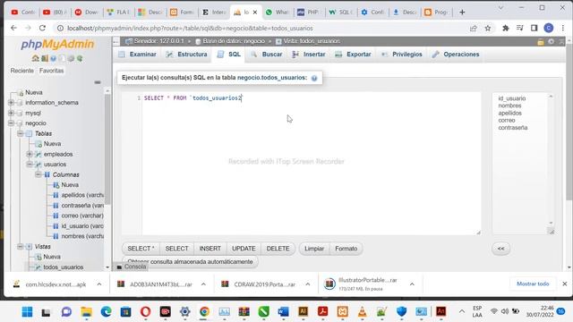 CREAR VISTAS EN PHPMYADMIN смотреть онлайн
