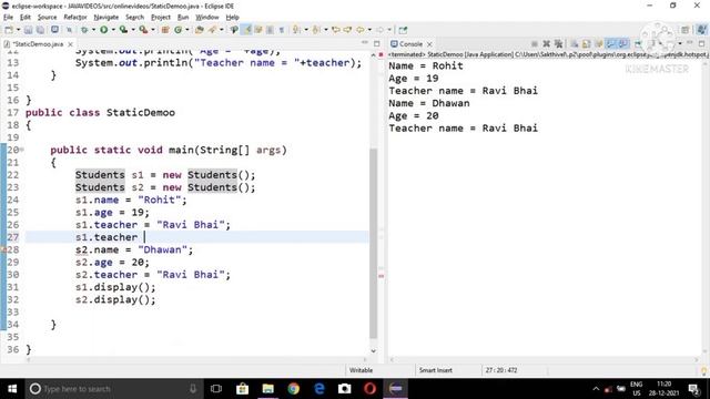 Static Keyword in Java | Tamil | Why we use static keyword | Static block смотреть онлайн