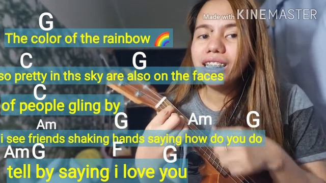 What a wonderful world ukelele with Chords смотреть онлайн