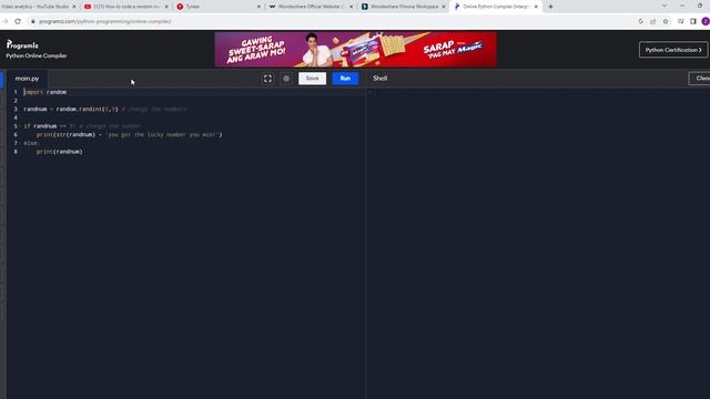 Full code random number generator (in Python) with win checker смотреть онлайн