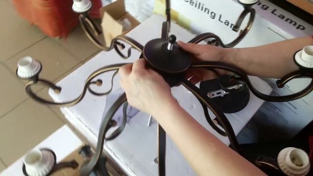 Как собрать красивую люстру 8 ламп 8 стеклянных плафонов! смотреть онлайн