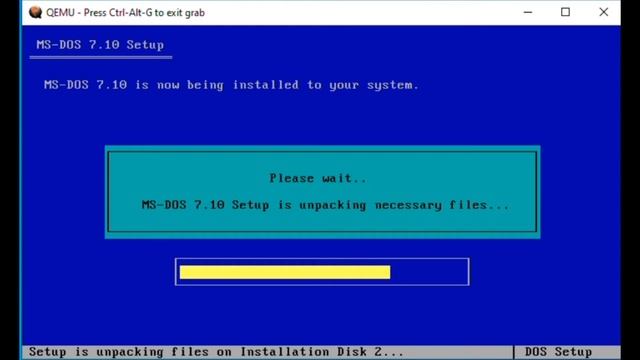 Как установить MS-DOS 7.1 на QEMU смотреть онлайн
