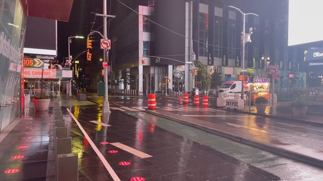 Walking In The Rain At Night NYC To Times Square 4K Asmr Binaural Rain sounds Ambience New York смотреть онлайн