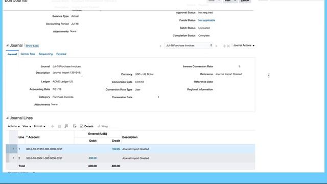 How to Review Accounts Payable (AP) Journal in the Ledger in Oracle Fusion ERP Cloud смотреть онлайн