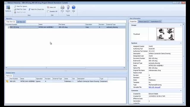 SofTech AutoCAD Connector Aras PLM смотреть онлайн