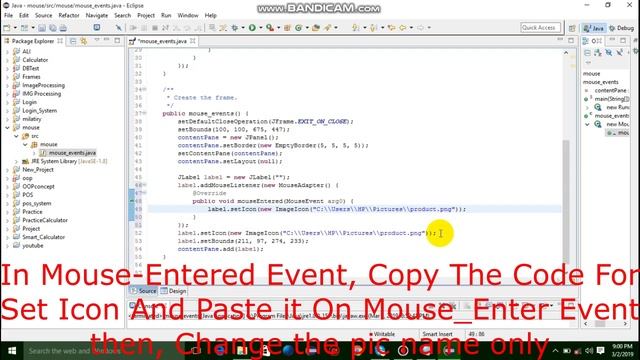 mouse event handling in java смотреть онлайн