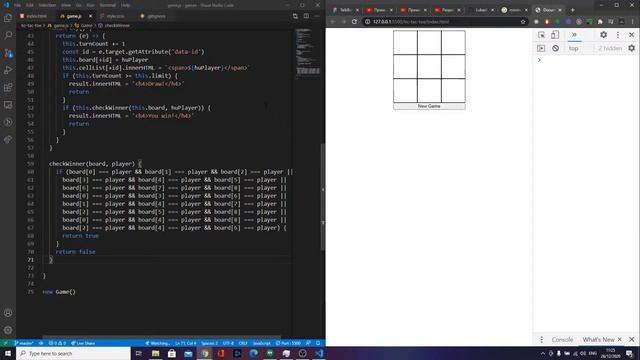Разработка игр на JS: Крестики-нолики с AI смотреть онлайн