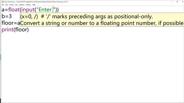 Python program for floor division of two numbers смотреть онлайн