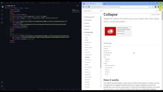 Bootstrap Collapse смотреть онлайн
