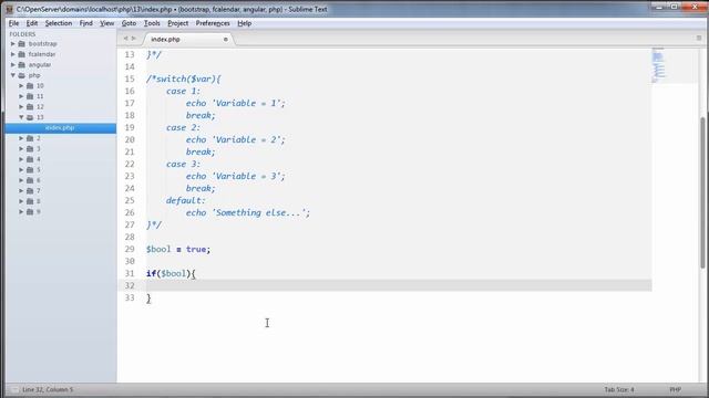 Урок 13 - Альтернативный синтаксис PHP смотреть онлайн