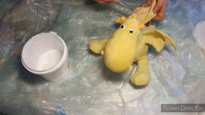 Садовая фигурка из мягкой игрушки без цемента!