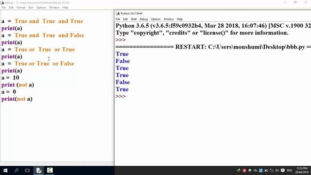 Polytechnique Python বাংলা Tutorial Chapter 5 operator booleanWithValue part 9 смотреть онлайн