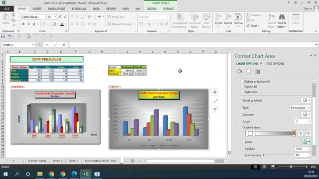 Membuat Grafik Batang 3D di dalam Microsoft Excel 2013 смотреть онлайн