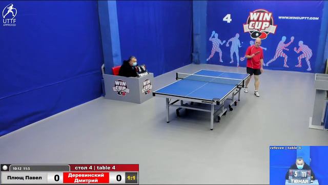 18:30 Плющ Павел 1-3 Деревинский Дмитрий      стол 4  ЮГ-3 17.11.21