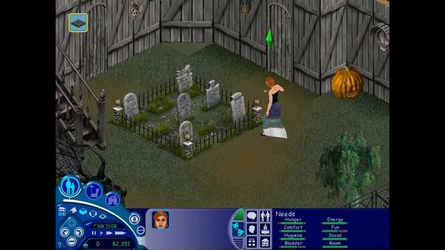 Spooky Tombstone Puzzle (Загадка с гробовым камнем) Sims Makin Magic TS1 смотреть онлайн