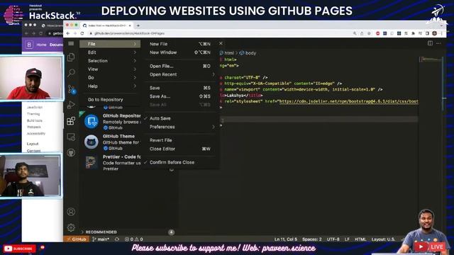 Deploy Website using GitHub Pages in less than 10 mins | Praveen Kumar Purushothaman | HackStack ’2 смотреть онлайн