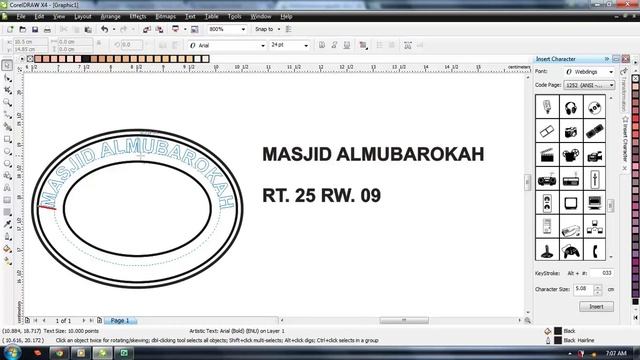 tutorial cara membuat setempel berbentuk lonjong atau oval dengan coreldraw x4 смотреть онлайн