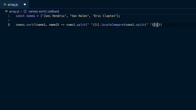 Sorting an Array Using the sort(), split(), and localeCompare() Methods смотреть онлайн