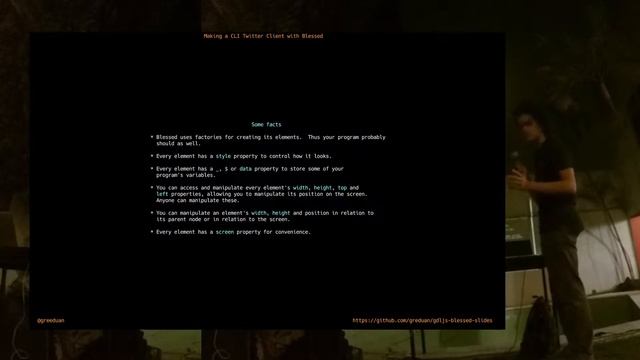 GDLJS 24 de Noviembre • @greeduan • Making a Twitter CLI Client with Blessed смотреть онлайн