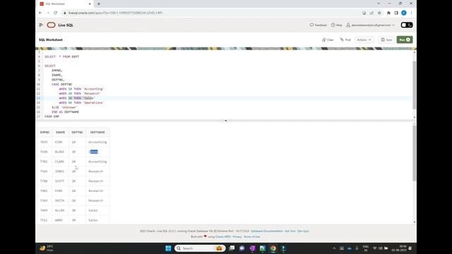 SQL CASE STATEMENT смотреть онлайн