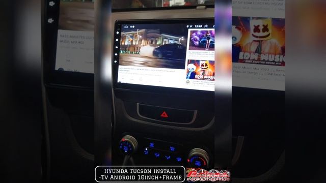 Hyundai Tucson Pasang Tv Android 10inch PNP+Frame