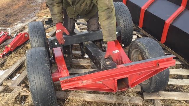 Универсальный прицеп для минитрактора! смотреть онлайн