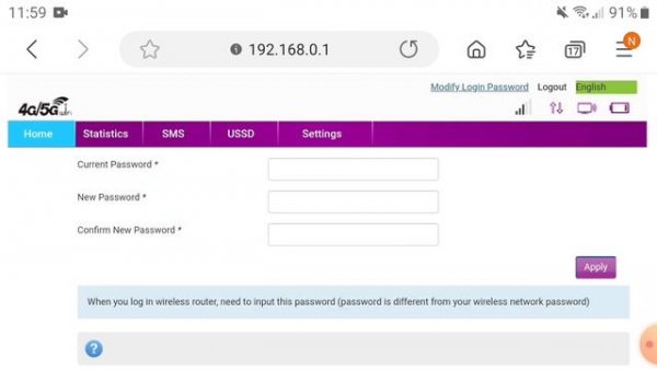 Cara Tukar Password Modem Router CPE LTE