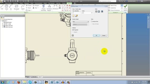 Using Dimensions to Position a Section View in Autodesk Inventor смотреть онлайн