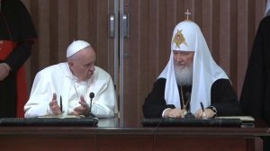 2016. Гавана. Встреча патриарха Кирилла и папы Римского Франциска.