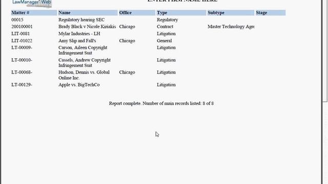 LawManager's New Report Wizard смотреть онлайн