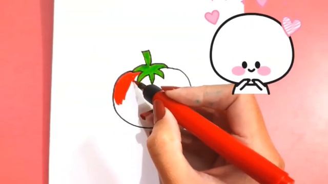 Bolalar uchun Pomidor rasmi chizamiz | Drawing Tomato for kids with song | рисунок для детей | 그림 смотреть онлайн