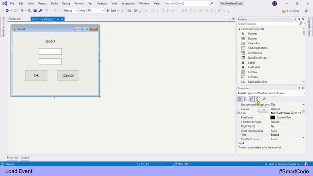 Load Event In C Sharp Windows Form Application смотреть онлайн