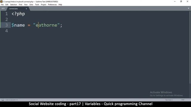 Social Website from scratch - Part 17 - Variables | OOP PHP with MYSQL Database смотреть онлайн