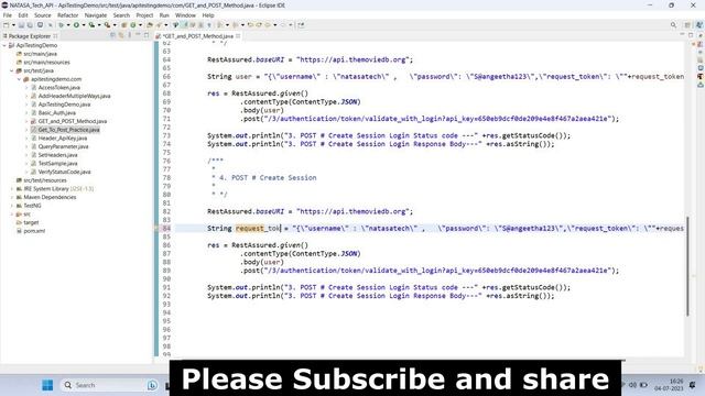 #restassured | How to pass value from GET to POST to DELETE method in Rest Assured | #natasatech смотреть онлайн