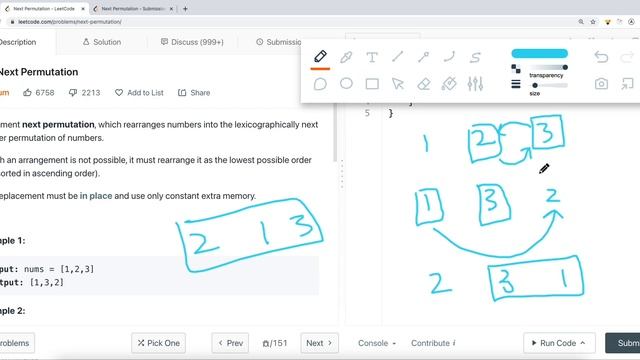 [Java] Leetcode 31. Next Permutation [Array #11] смотреть онлайн