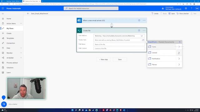 How to Save Email Attachments to a SharePoint Library Using Power Automate | 2022 Tutorial смотреть онлайн