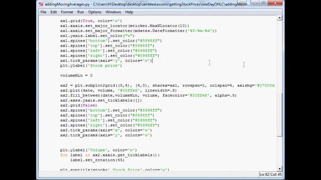 Charting Stocks/Forex for Technical Analysis Part 16 - How to add SMA to matplotlib stock chart смотреть онлайн