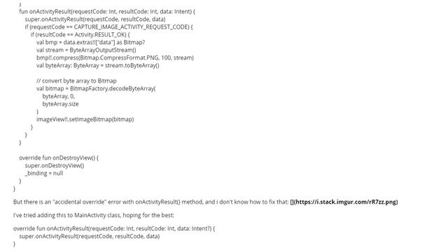 onActivityResult() "accidental override" error (1 answer) смотреть онлайн