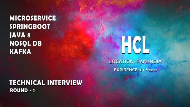 HCL | Java microservice springboot real time interview | Round 1 смотреть онлайн