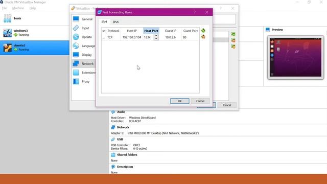 Port forwarding in Virtual box (Linux & Windows VMs) смотреть онлайн