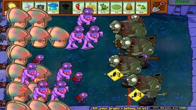 Epic hack 999999 Hypno-Shroom vs zombies jack-in the-box,digger zombie,... смотреть онлайн
