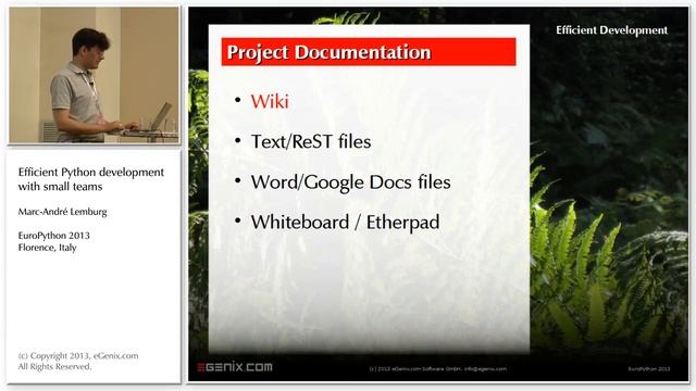 EuroPython 2013: Efficient Python development with small teams смотреть онлайн