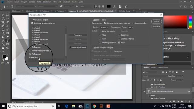 Como salvar arquivo PDF no Photoshop смотреть онлайн