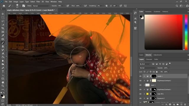 GLOWING UMBRELLA PHOTOSHOP FANTASY MANIPULATION TUTORIAL смотреть онлайн