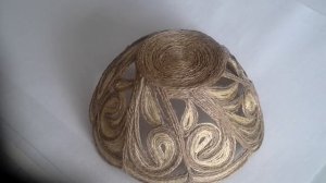 Обзор моих последних  работ из джутовой нити.Джутовая филигрань.