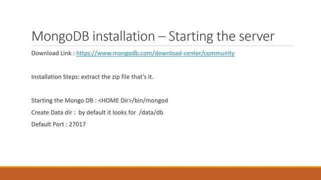 mongodb installation and Mongo Client Connection смотреть онлайн