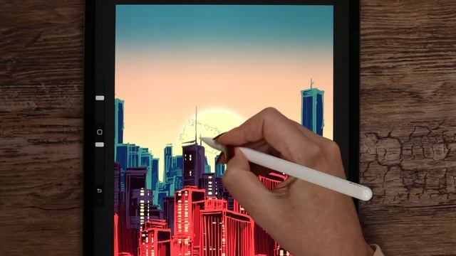 City Skyline Drawing - EASY PROCREATE Tutorial смотреть онлайн