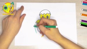 Видеоуроки для детей. Рисуем цыпленка